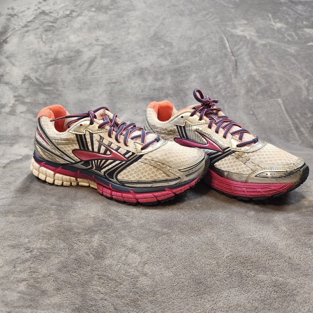 Brooks Shoes Womens 10 Gray Pink Sneakers Road Running Adreneline GTS 14 - Picture 3 of 10
